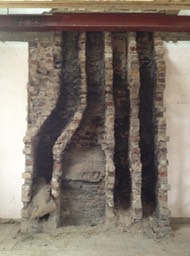 Chimney breast - exposed